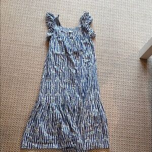 Blue and White Striped Dress